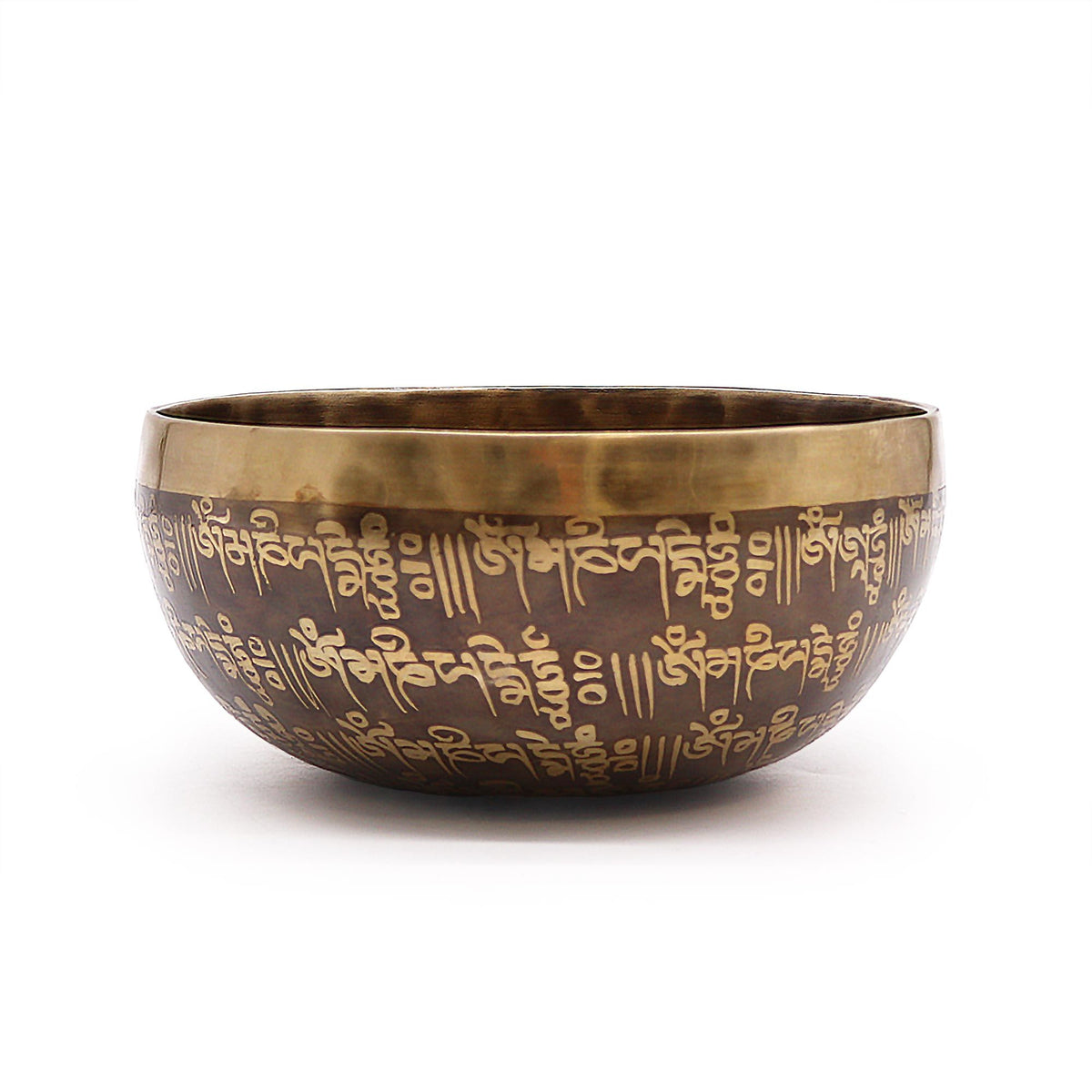 Engraved Tibetan Singing Bowl with Mantra – 16cm