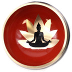 Buddha Tibetan Singing Bowl Set – Black and Orange