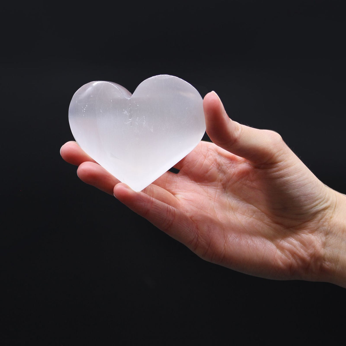 Selenite Heart Crystal – 5–6cm
