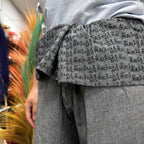 Thai Fisherman Yoga Pants with Mandala Mantra Print – Grey