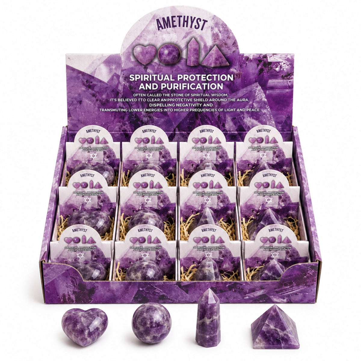 Amethyst Four Gemstone Shapes Set