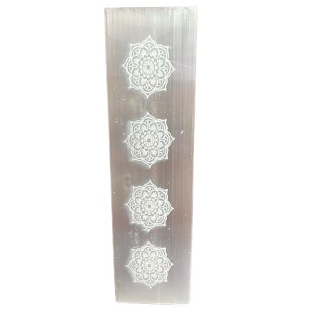 Mandala Selenite Charging Plate – 15cm
