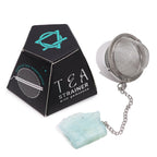 Aquamarine Raw Crystal Tea Strainer