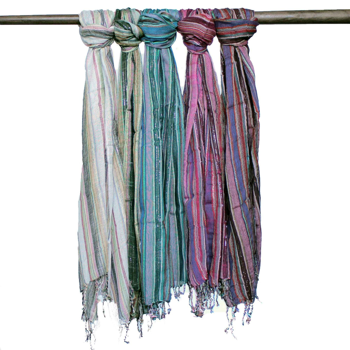 Indian Boho Scarf with Gold Thread – 50 x 180cm