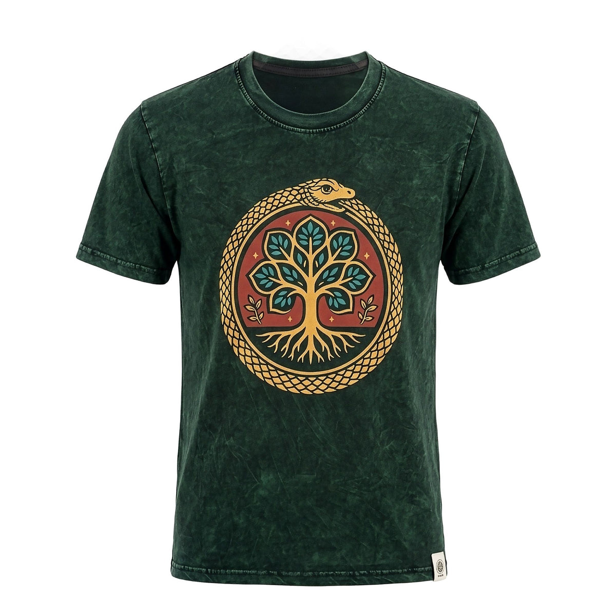 Tree of Life Green Cotton T-Shirt – Small