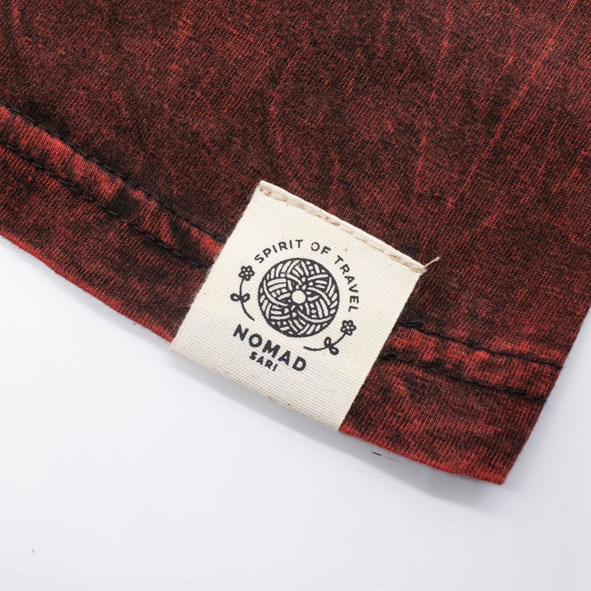 Dragon Mandala Maroon Cotton T-Shirt – Small