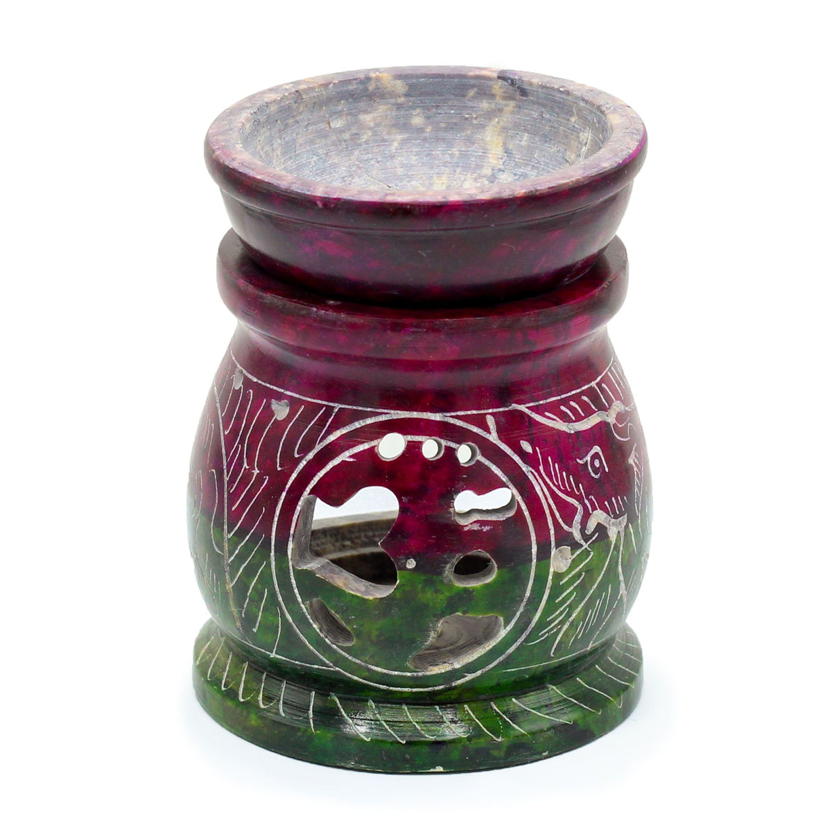 Soapstone Om Elephant Oil Burner – 8cm