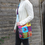 Teal Ethnic Sling Bag with Om Design