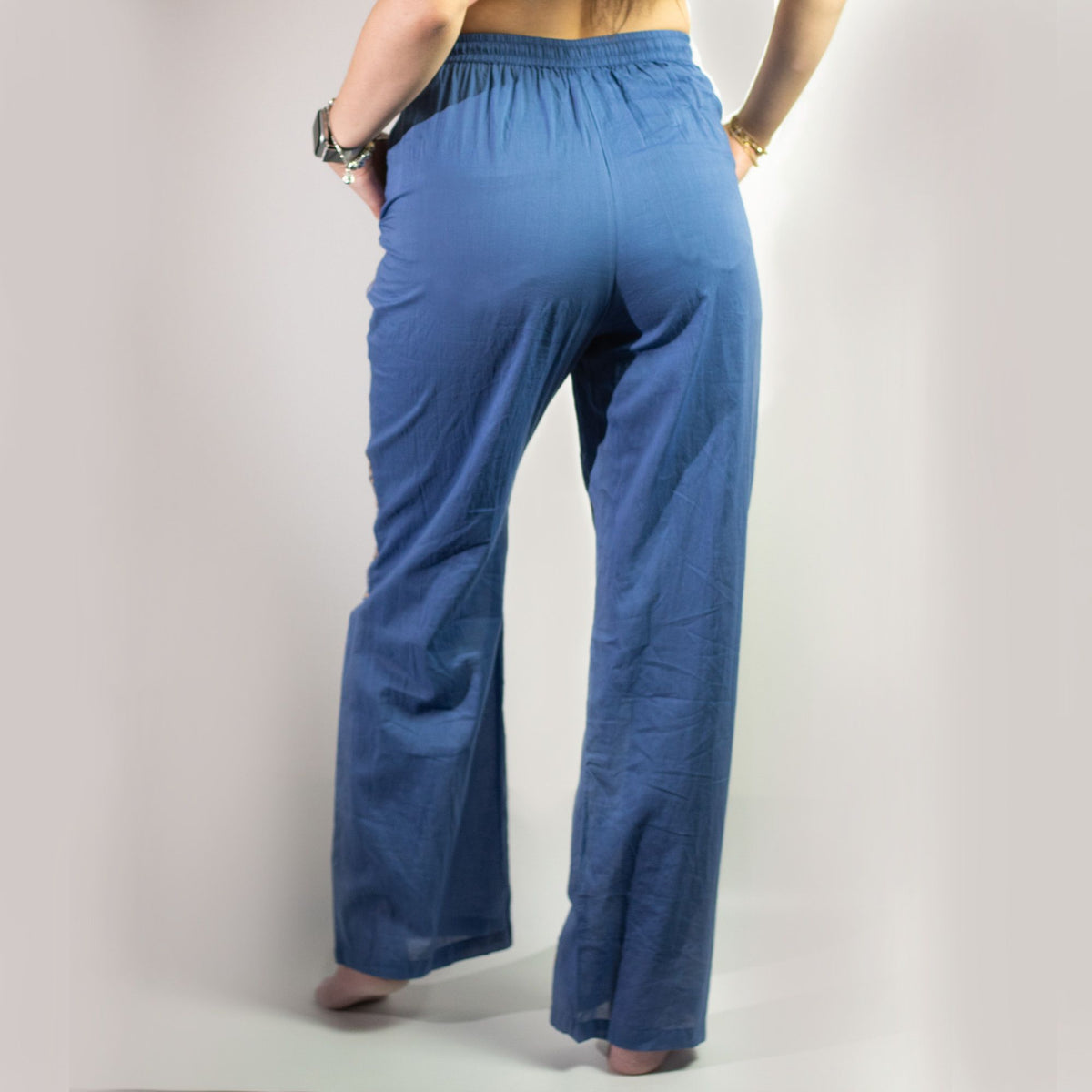 Rich Blue and Gold Evil Eye Lounge Pants