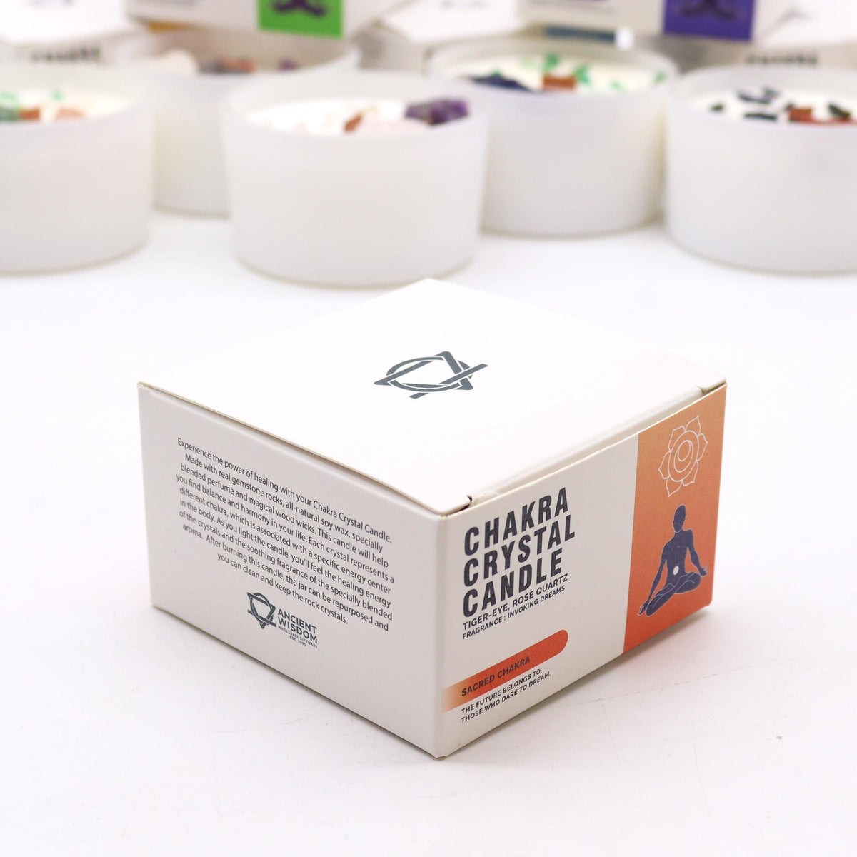 Sacred Chakra Crystal Candle