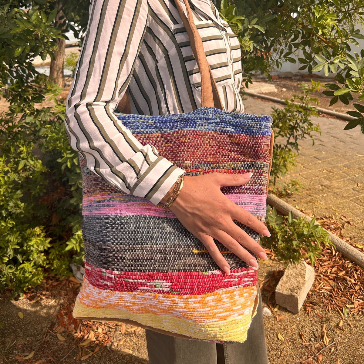 Recycled Big Rug Bag – Shades of Lavender