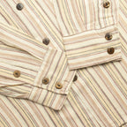 Brown and Beige Sari Grandad Shirt – Large