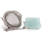 Aquamarine Raw Crystal Tea Strainer