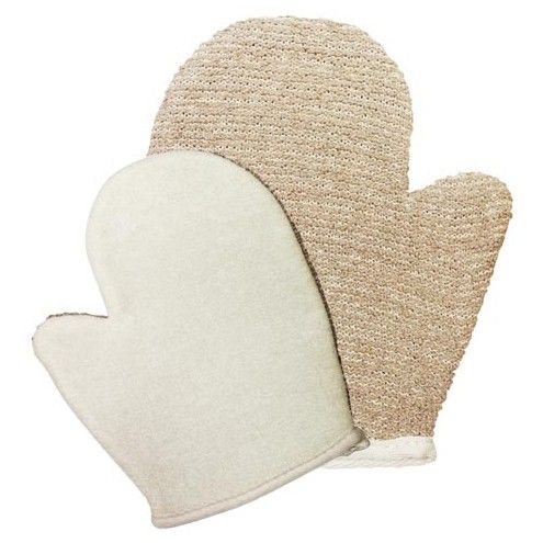 Jute Mix Bath Mitt – Brown
