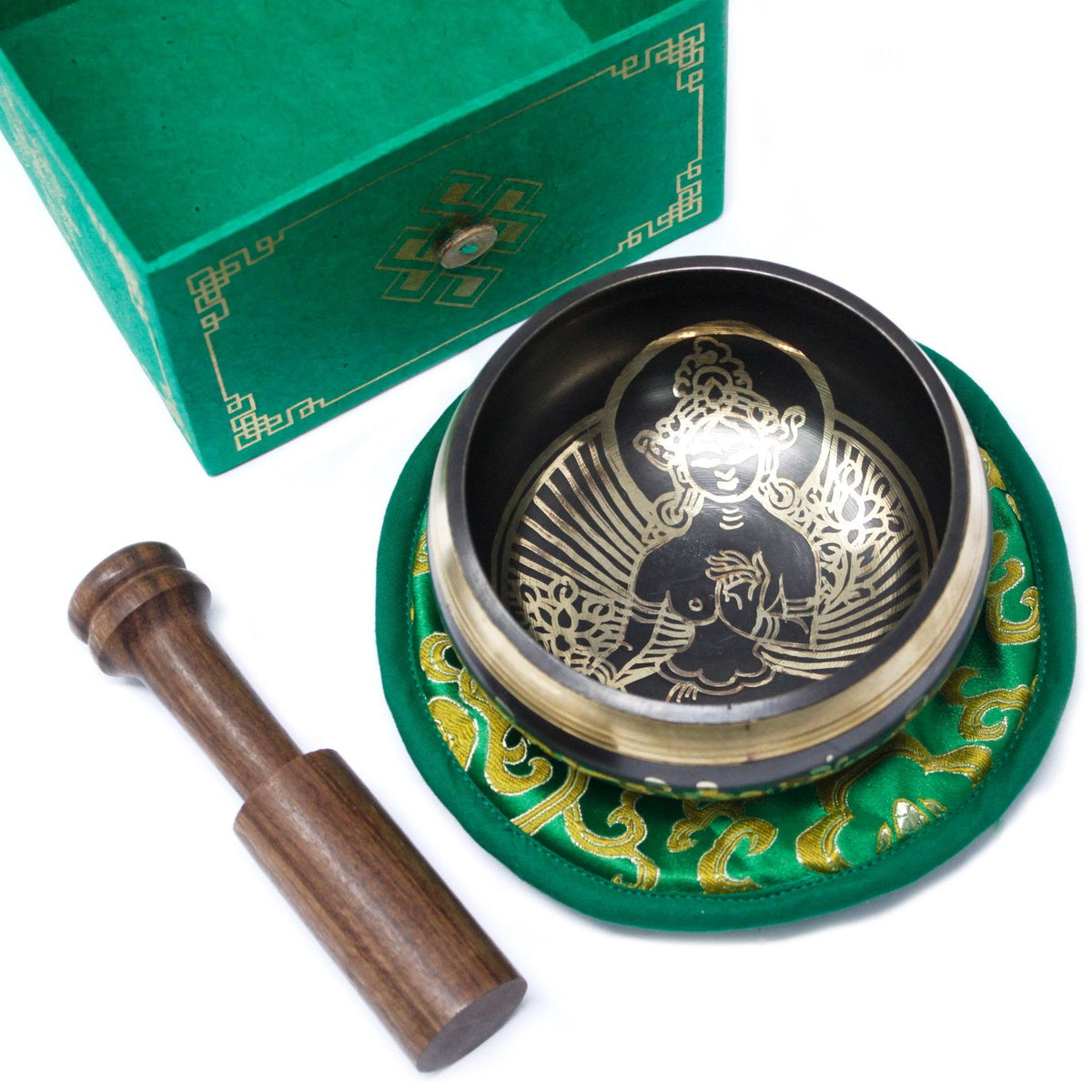 Green Tara Singing Bowl Set – 10cm, 380g