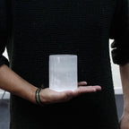 Selenite Cylinder Candle Holder – 10 cm