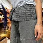 Thai Fisherman Yoga Pants with Mandala Mantra Print – Grey