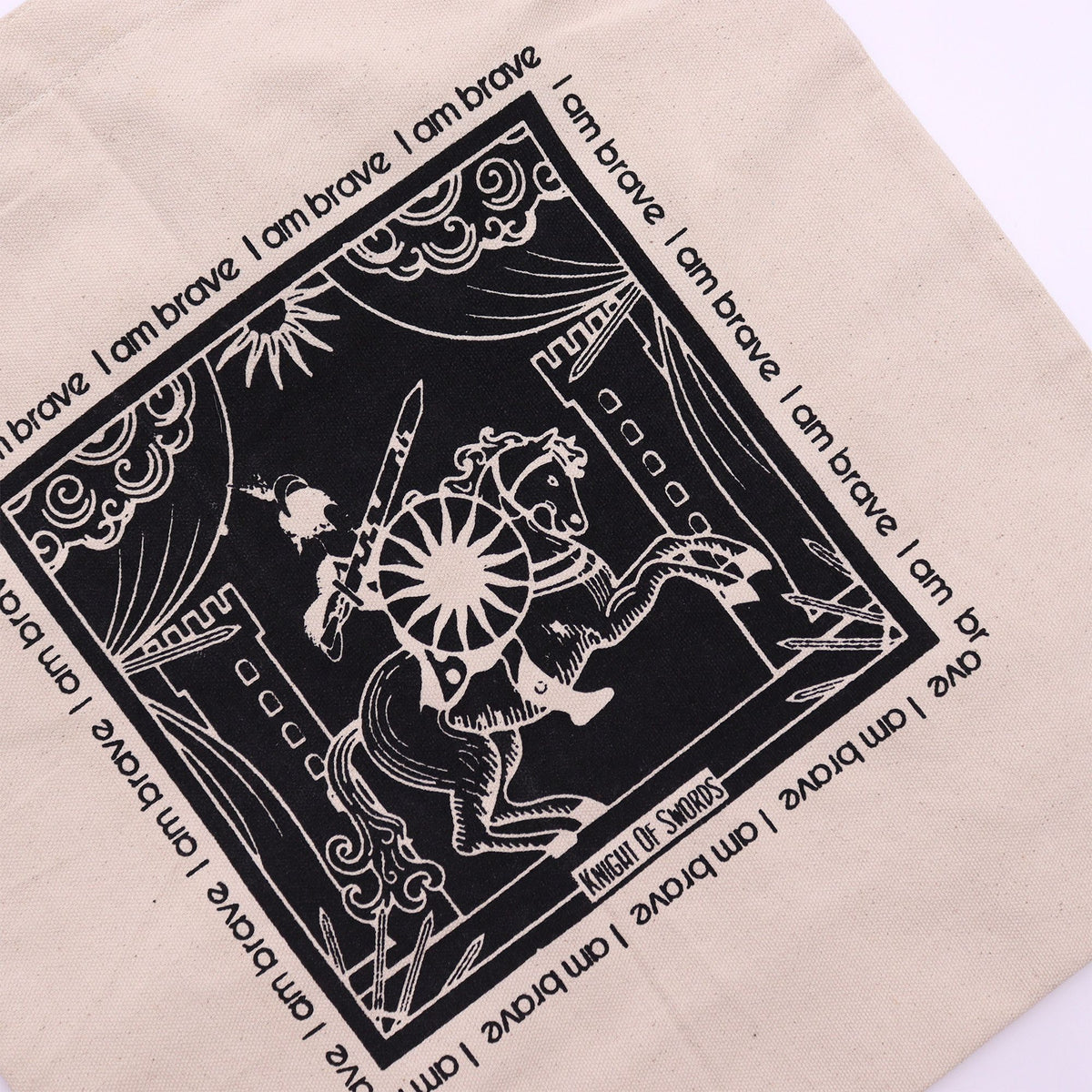 I Am Brave Tarot Tote Bag – 10oz Cotton Canvas