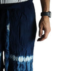 Japanese-Style Lounge Trousers in Teal and Orange – L
