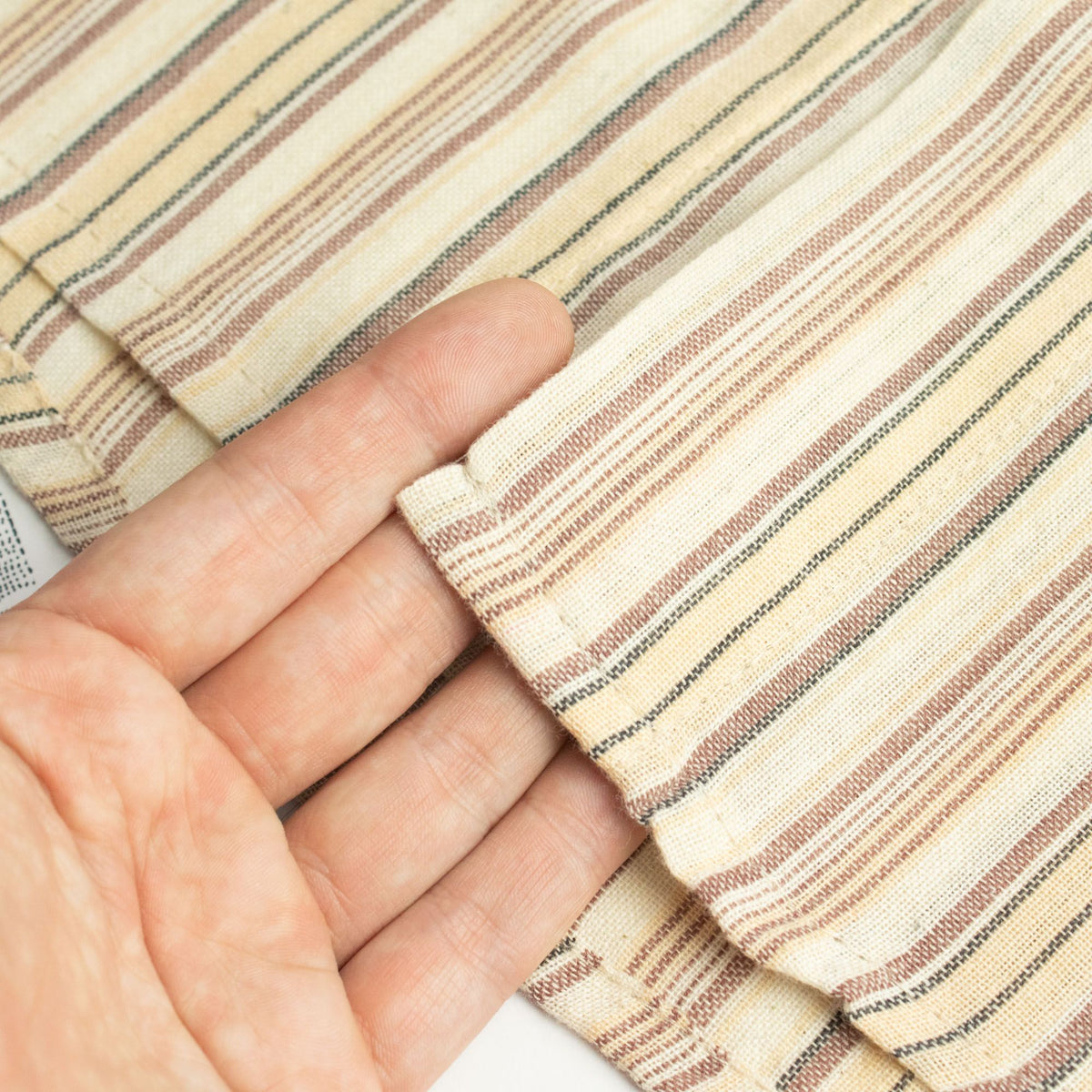 Brown and Beige Sari Grandad Shirt – Large