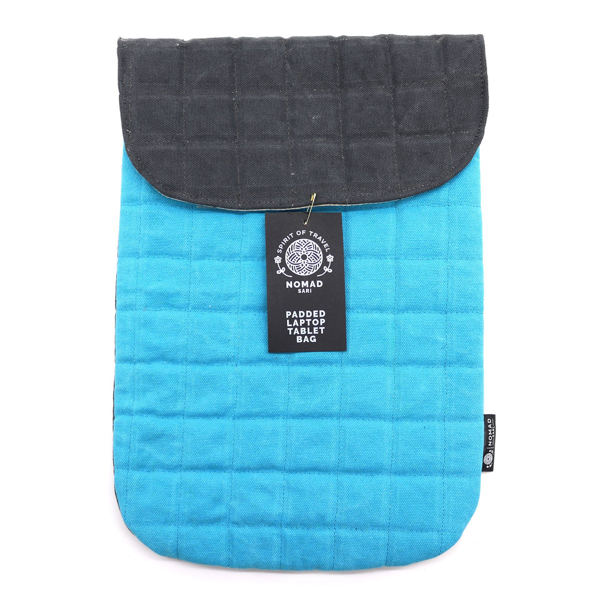 Turquoise Padded Laptop Pouch – 14oz Stonewash
