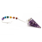 Amethyst Orgonite Chakra Pendulum
