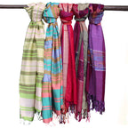 Large Purple Indian Boho Scarf – 75 x 180cm