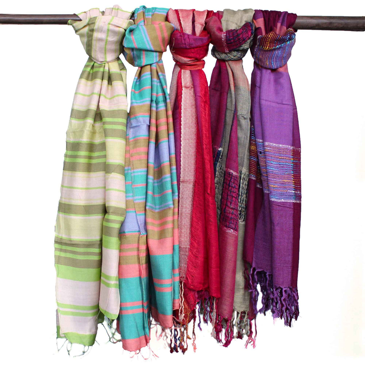 Large Purple Indian Boho Scarf – 75 x 180cm