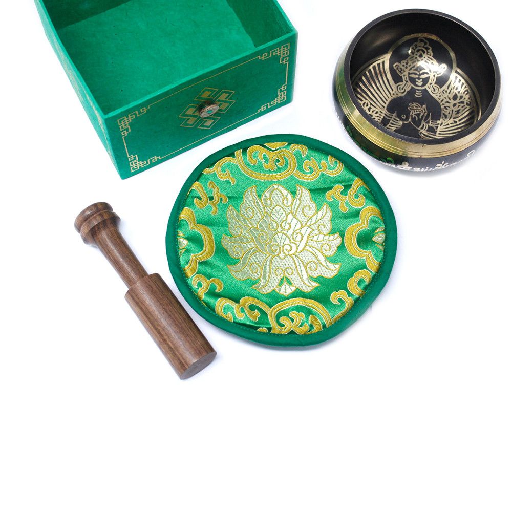 Green Tara Singing Bowl Set – 10cm, 380g