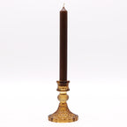 Vintage Amber Glass Candle Holders – Set of 2