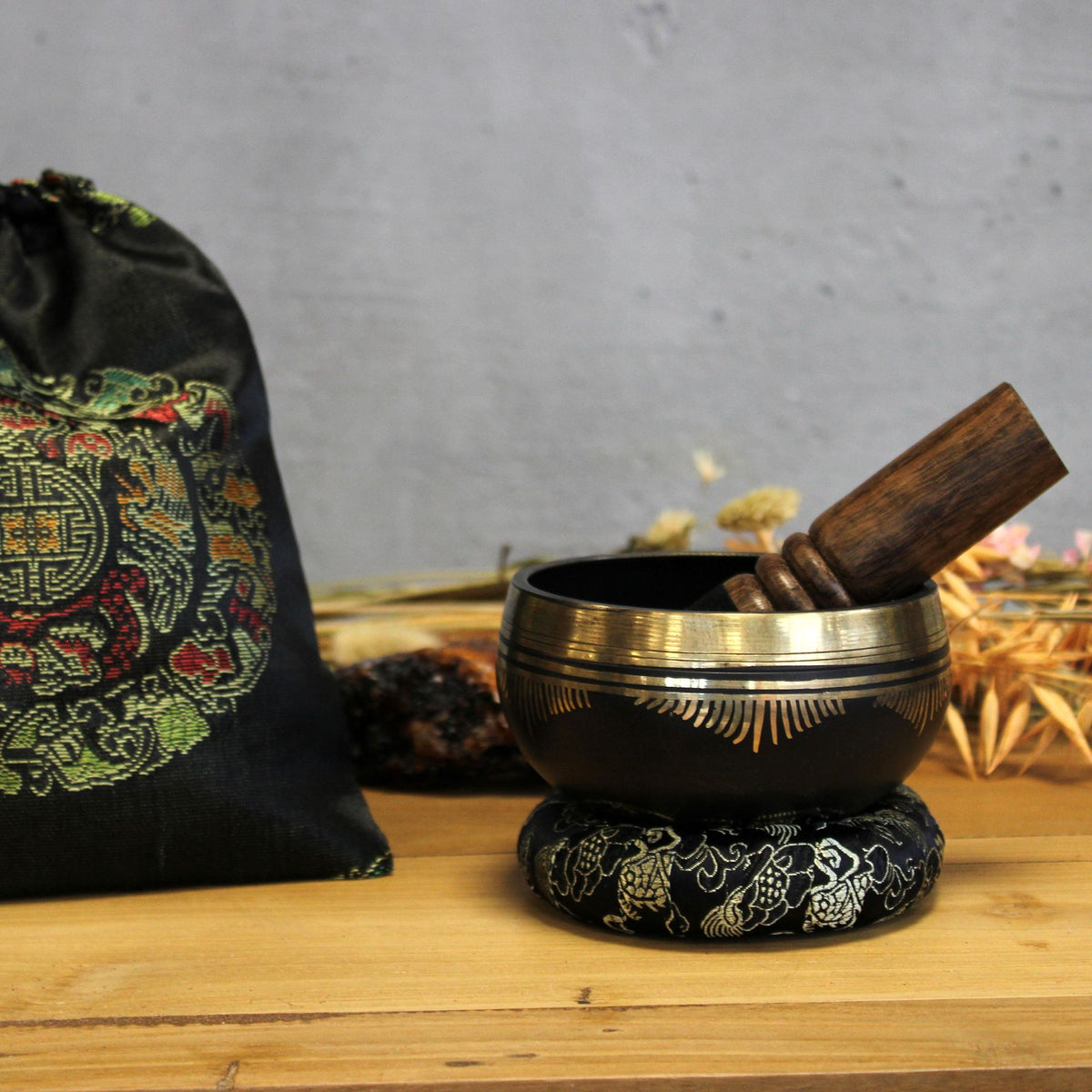 Flower of Life Tibetan Singing Bowl Set