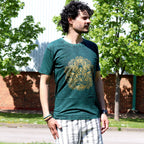 Hamsa Green Stonewashed Cotton T-Shirt – Small