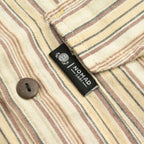 Brown and Beige Sari Grandad Shirt – Large