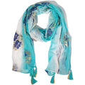 Turquoise Aqua Fish Scarf – 180 x 50cm
