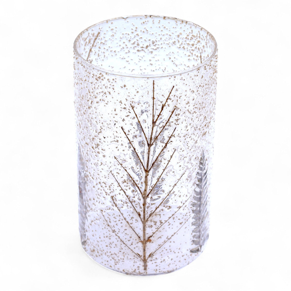 Floral Glass Vase Candle Holder – 19 × 11cm