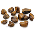 Golden Tiger's Eye African Tumble Stones – 12 Medium
