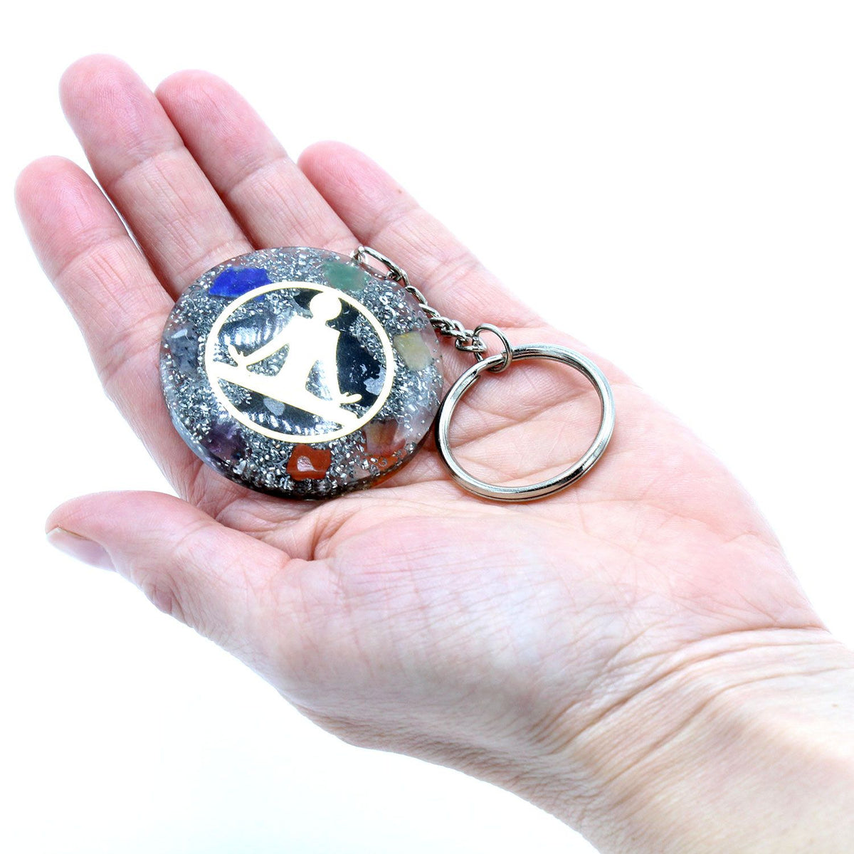Buddha Seven Chakra Orgonite Keyring