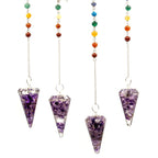 Amethyst Orgonite Chakra Pendulum