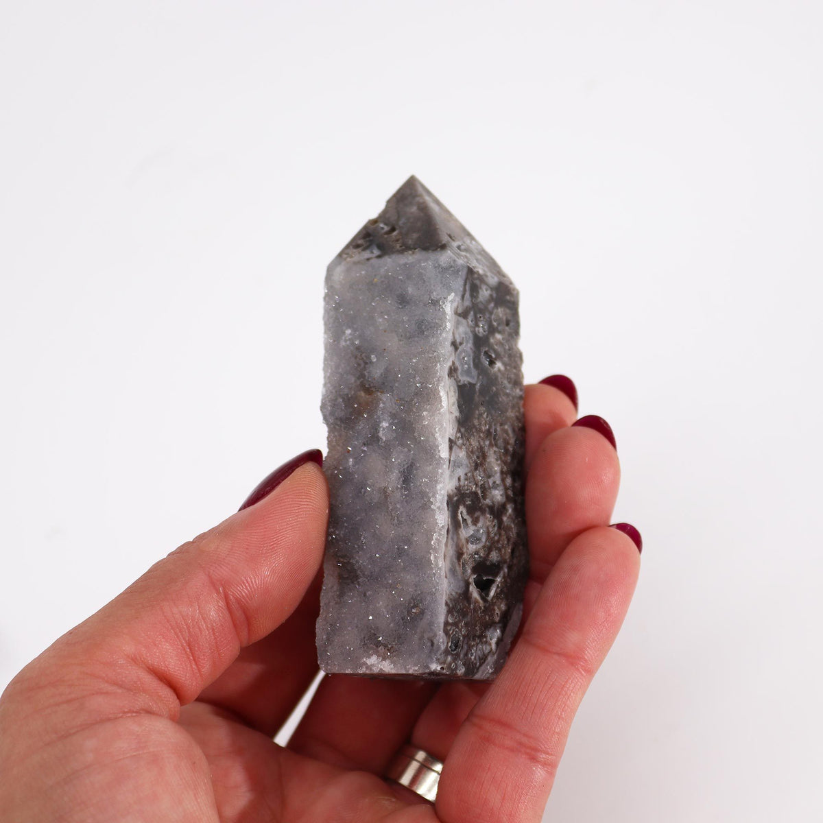 Side-Polished Calcite Tower – Approx. 9–11cm