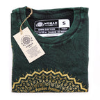 Green Mandala Stonewashed Cotton T-Shirt – Small