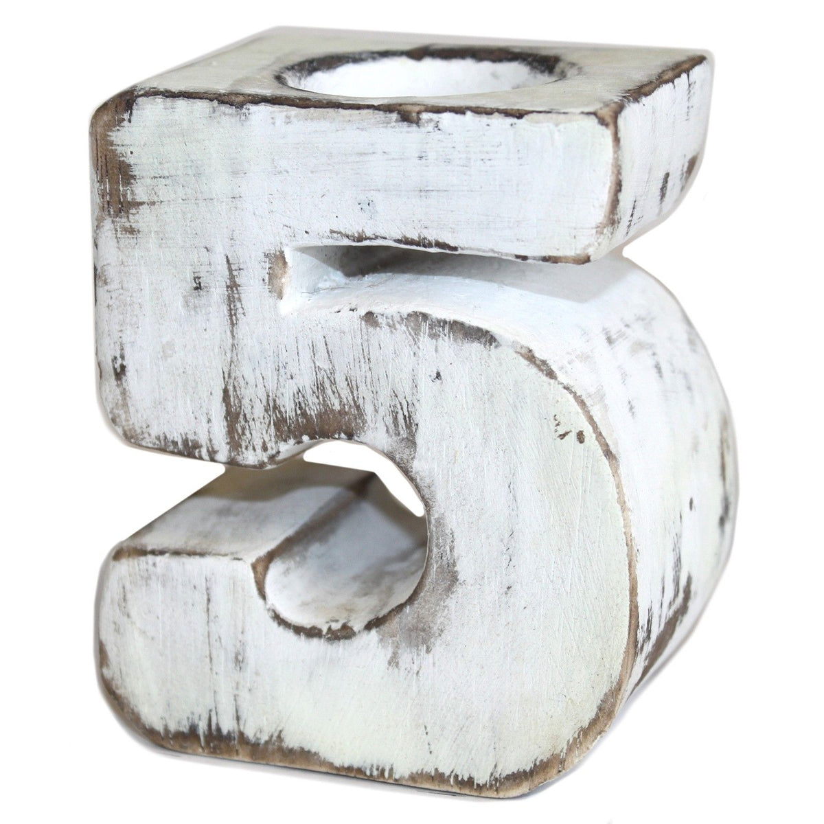 Wooden Birthday Number 5 Decoration