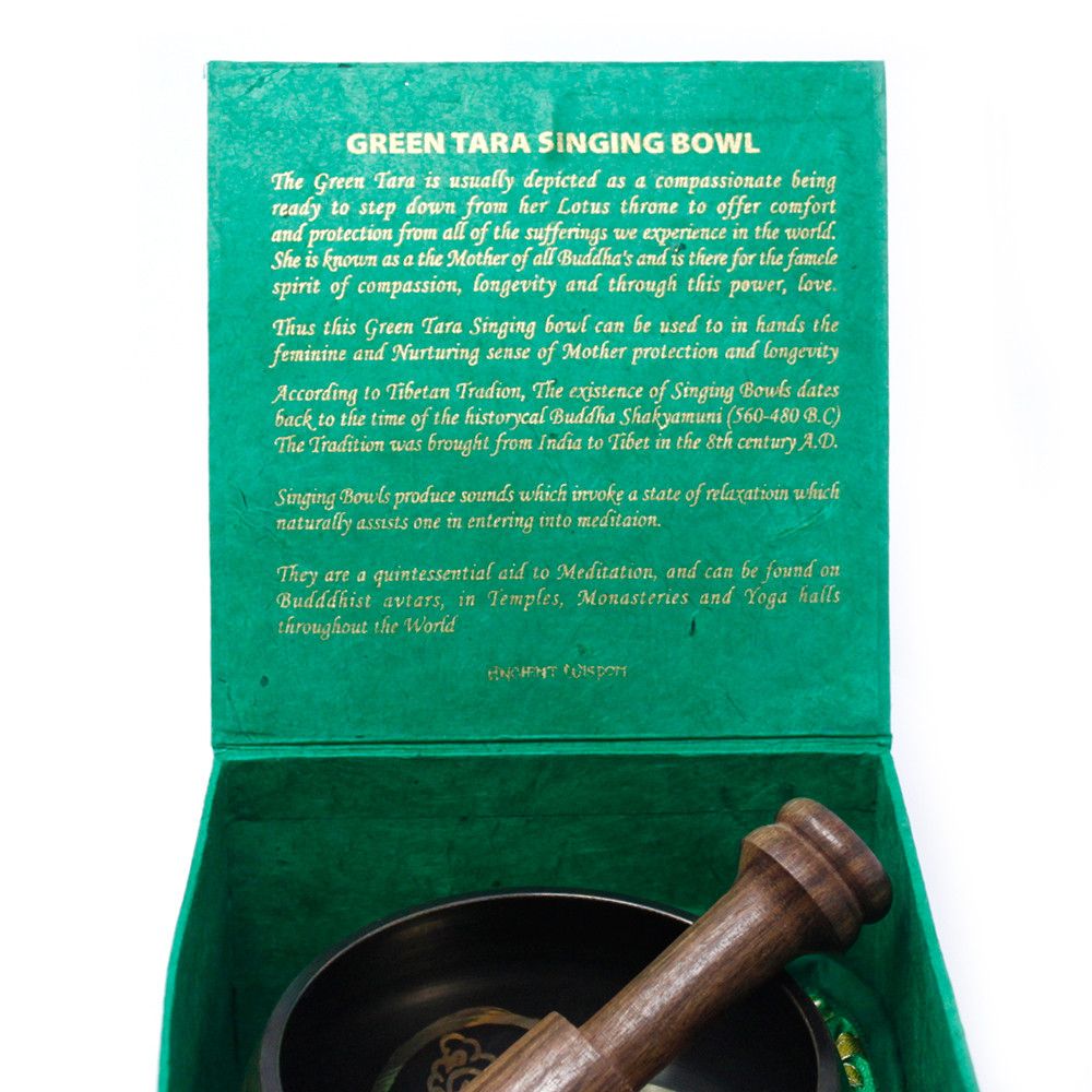 Green Tara Singing Bowl Set – 10cm, 380g