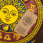 Sun Zodiac Stonewashed Cotton T-Shirt – Brown Large