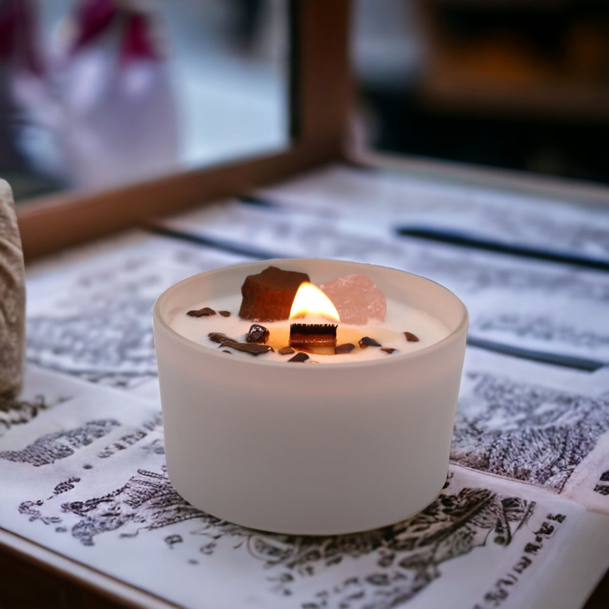 Sacred Chakra Crystal Candle