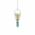 Green Aventurine Angel Pendulum with Ring