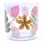 Primavera Floral Glass Candle Holder – 8 × 8cm