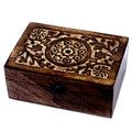 Floral Carved Essential Oil Storage Box – 24 Bottles