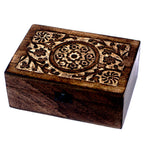 Floral Carved Essential Oil Storage Box – 24 Bottles