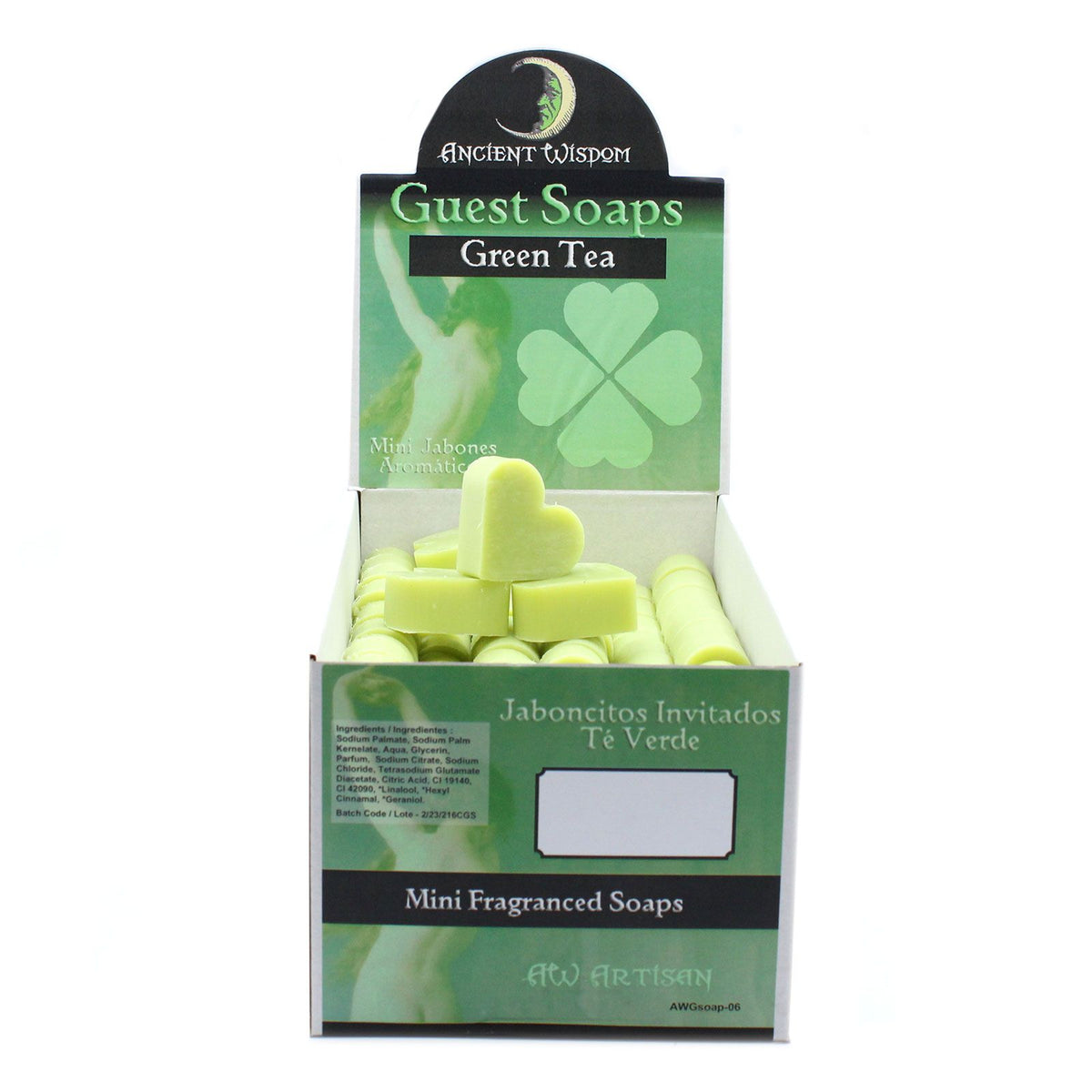 Green Tea Heart Guest Soaps – Pack of 10