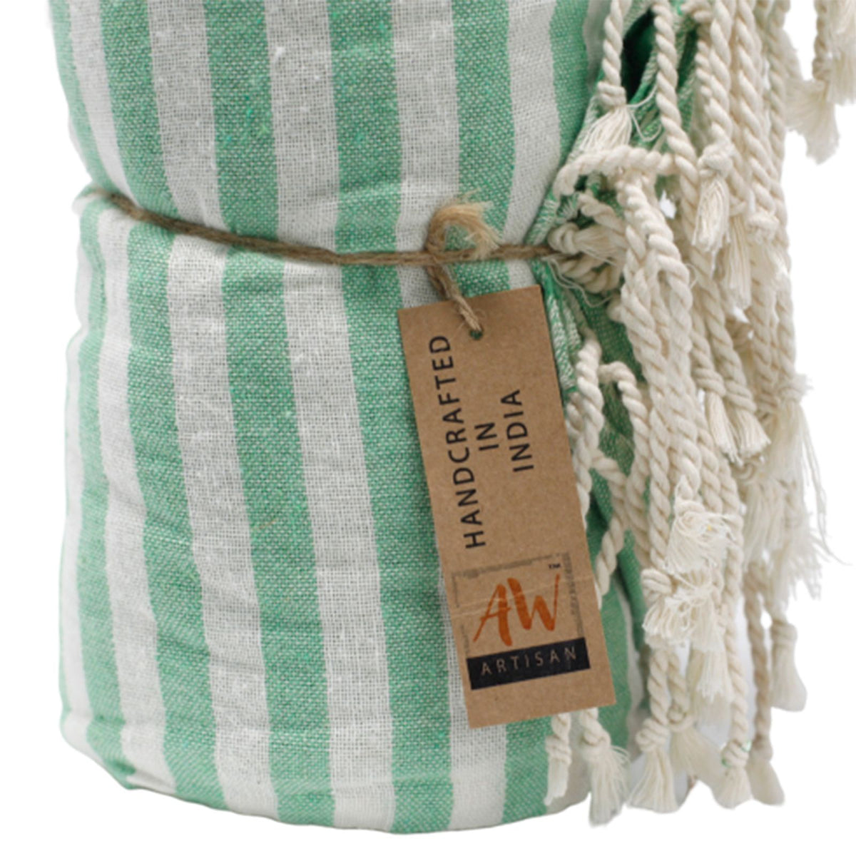 Picnic Green Cotton Pareo Towel – 100 × 180cm